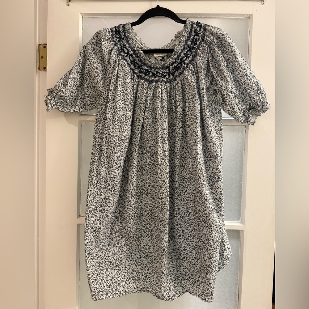 DÔEN Floral Puff Sleeve Mini Dress